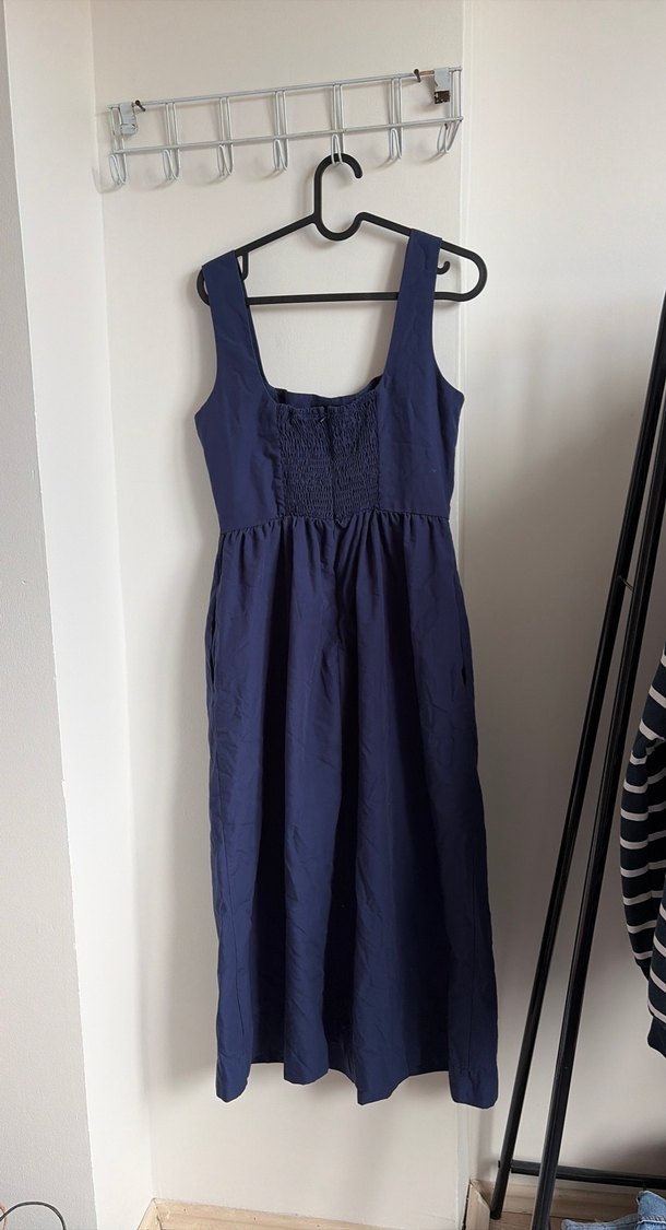 Lacivert de cepli elbise - Görsel 2