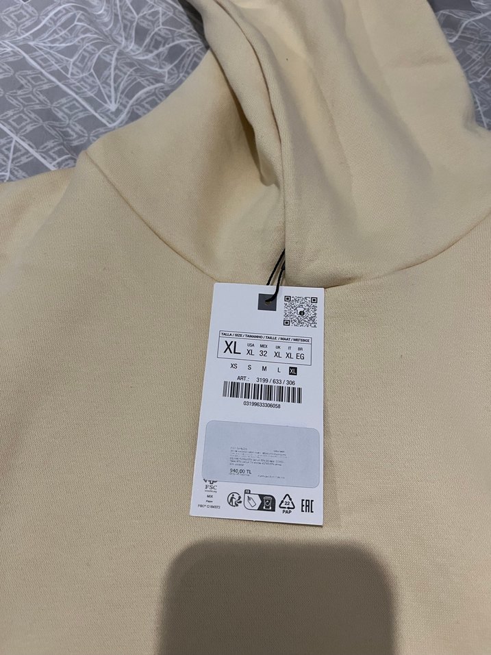 Zara Kadın Sarı Pamuklu Bol Kesim Eşofman takımı - Görsel 3