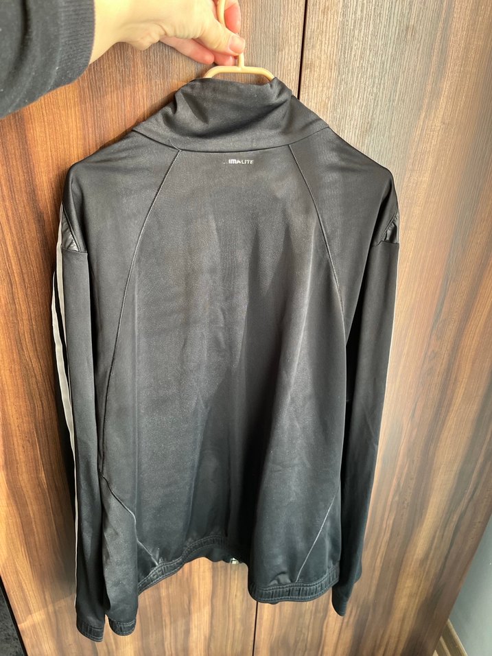 Siyah Fermuarlı Yüksek Yaka Spor Ceket - Görsel 2