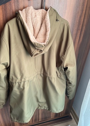 Bej Düğmeli Kadın Midi Ceket - Görsel 2