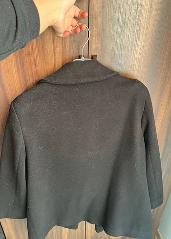 Siyah Çift Düğmeli Kaban - Görsel 2