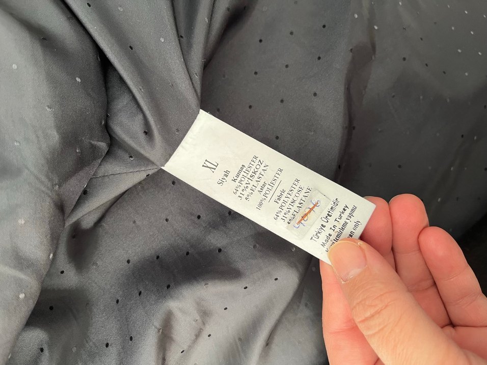 Siyah Çift Düğmeli Kaban - Görsel 4