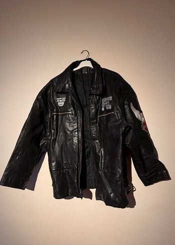 Siyah Harley-Davidson Kadın erkek Deri Biker Ceket - Görsel 7