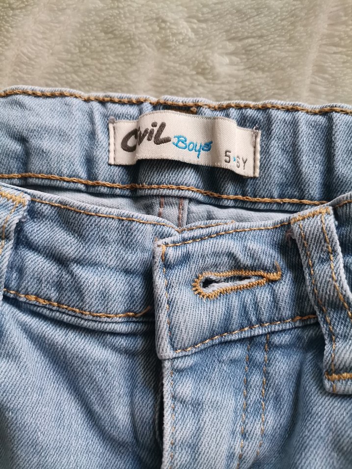 Erkek Çocuk Mavi Bol Kesim Denim Pantolon - Görsel 4