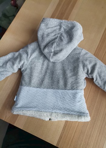 Kapüşonlu Gri Erkek Çocuk Mont - Görsel 5