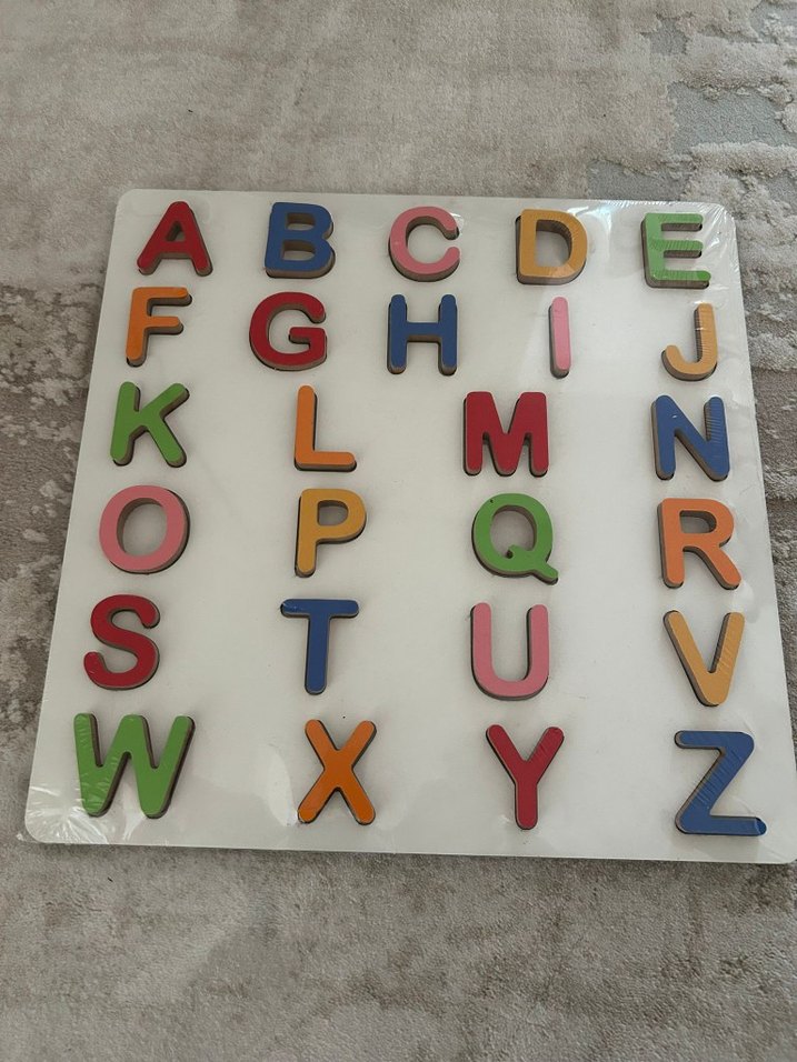 Renkli Ahşap Alfabe Eğitici Oyuncak - Görsel 2