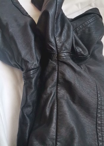 Erkek Çocuk Siyah Deri Biker Ceket - Görsel 7