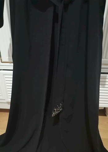 Uzun Siyah Kemerli Kadın ferace - Görsel 2