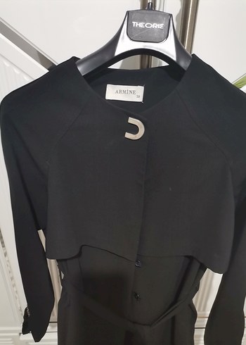 Uzun Siyah Kemerli Kadın ferace - Görsel 4