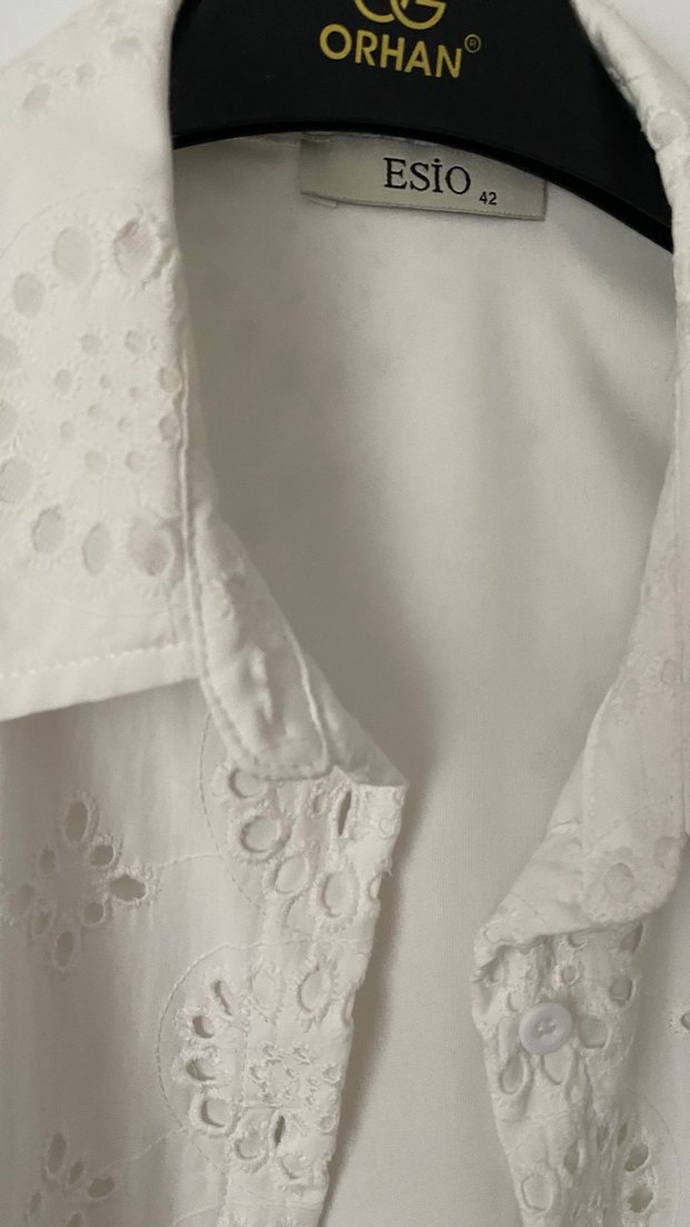 Dantel İşlemeli Beyaz Bohem Kadın Gömlek - Görsel 3