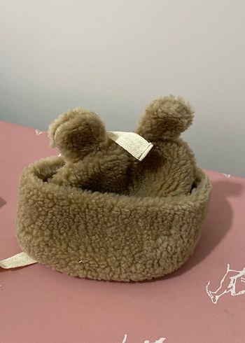 Beyaz Kürklü bebek şapkası - Görsel 4