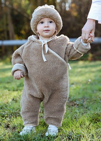 Beyaz Kürklü bebek şapkası - Görsel 2