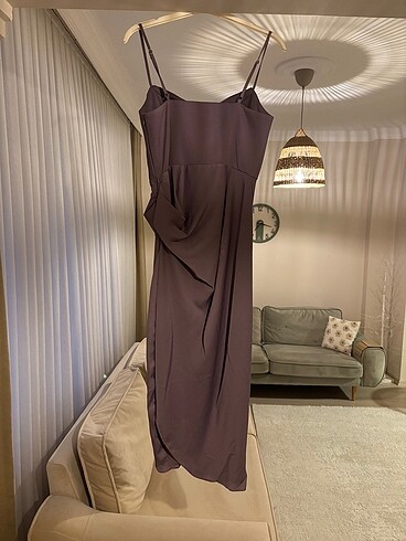 Saten kısa elbise - Görsel 4