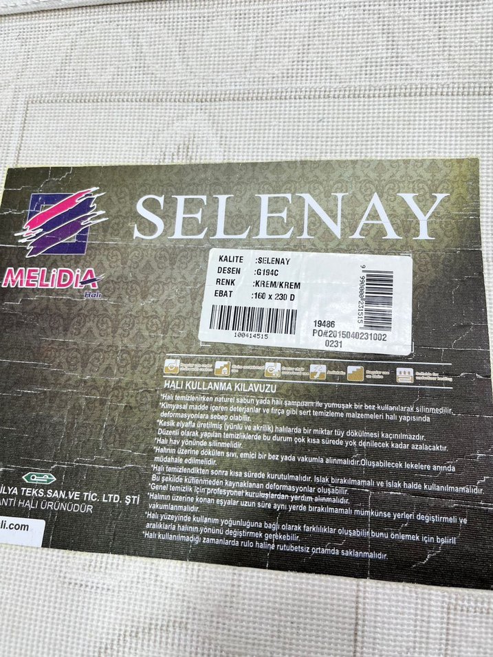 160+230(4m²) Selenay marka akrilik halı - Görsel 4