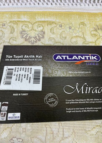 160+230(4m²) Atlantik marka akrilik halı - Görsel 4