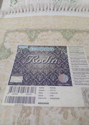 160+230(4m²) merinos marka akrilik halı - Görsel 7