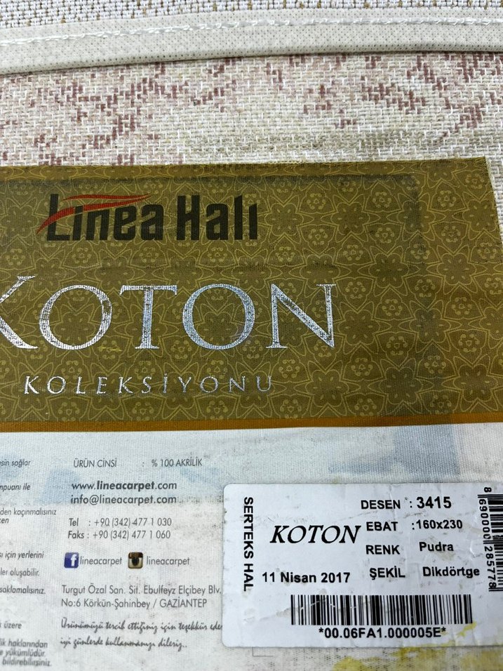 160+230(4m²) Linea marka akrilik halı - Görsel 5