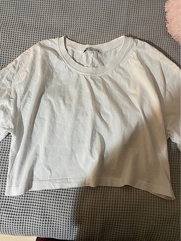 zara crop beyaz tisort