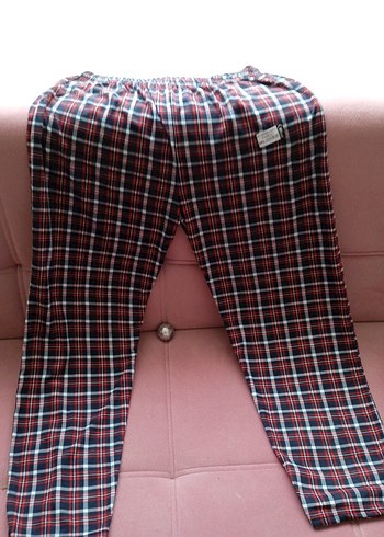 Rahat Kesim Kırmızı Ekose Erkek Pijama Altı0