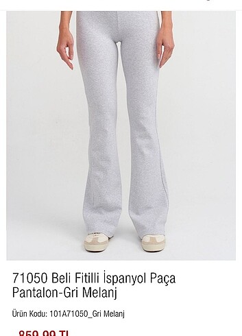 s Beden gri Renk DİLVİN BELİ FİTİLLİ TAYT İSPANYOL PAÇA.....SAYFASINDA 899 TL