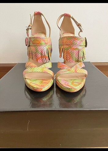 Alexandre Birman Tasarım renkli topuklu ayakkabı 