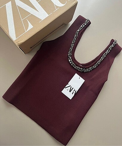 Zara Zara taşlı bluz