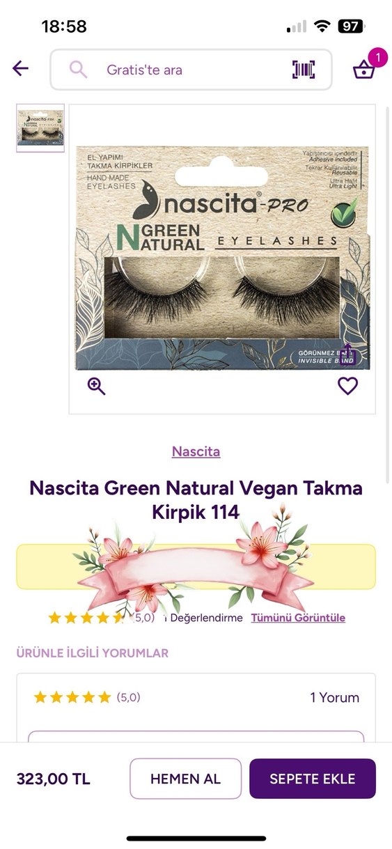 Nascita-Pro El Yapımı Doğal Takma Kirpik - Görsel 2