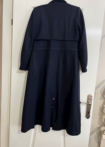 Nakışlı Lacivert Uzun Goth Kadın Kaban - Görsel 7