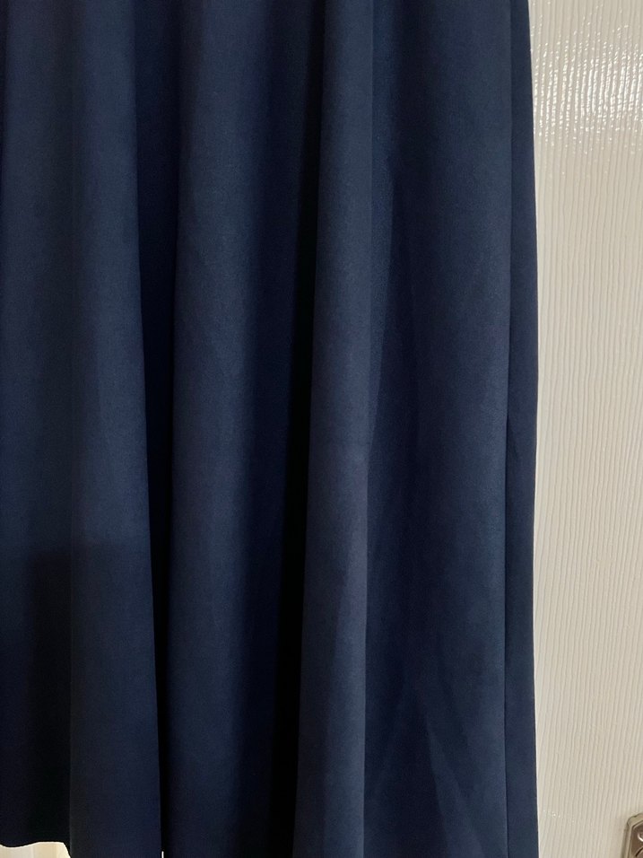 Lacivert Midi Uzun Salaş Etek - Görsel 2