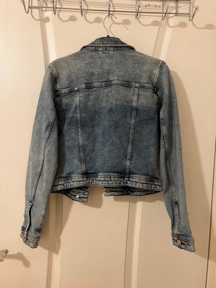 Düğmeli Kadın kot Ceket - Görsel 3