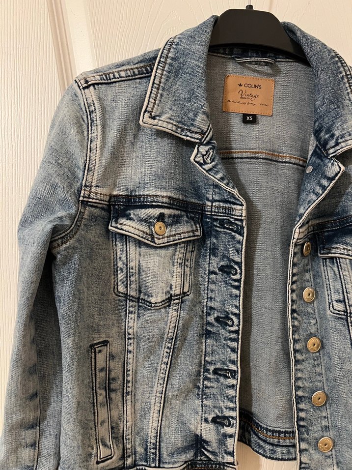 Düğmeli Kadın kot Ceket - Görsel 2