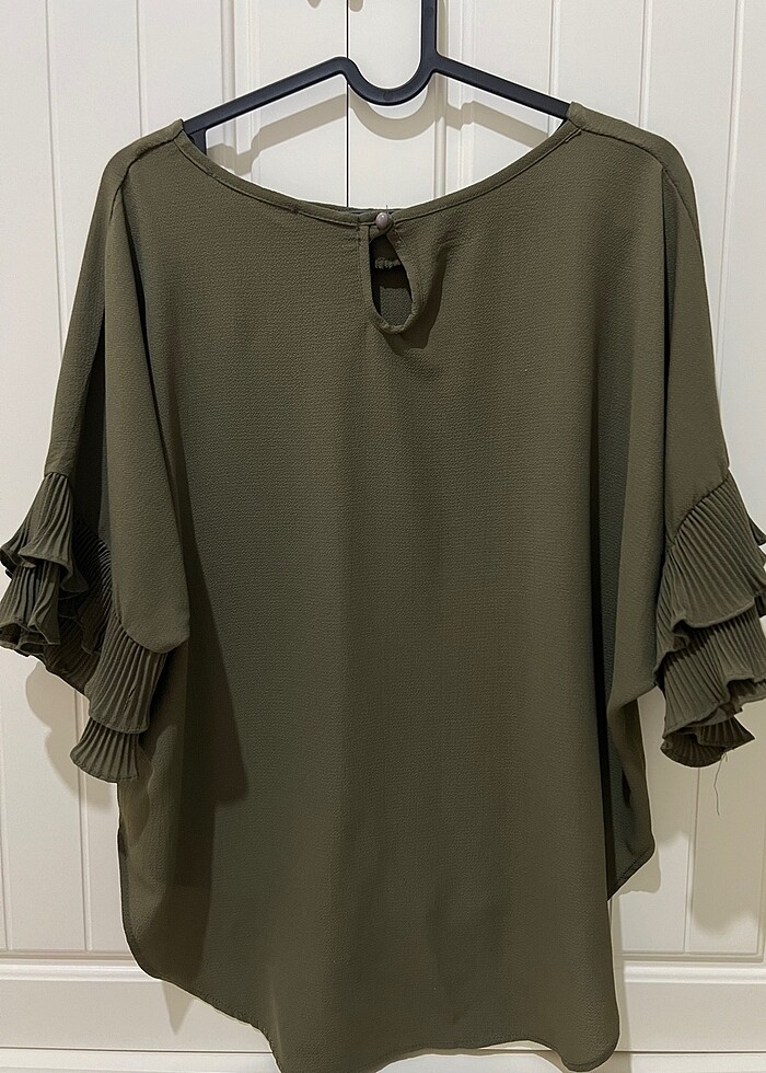 Kadın  Haki Bluz - Görsel 2