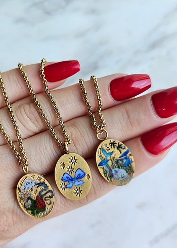 Bohem Tarz Parisian Boncuklu Altın Kolye