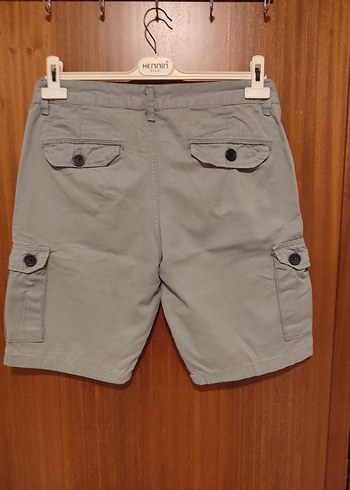 Düğmeli Erkek Kargo Şort - Görsel 6