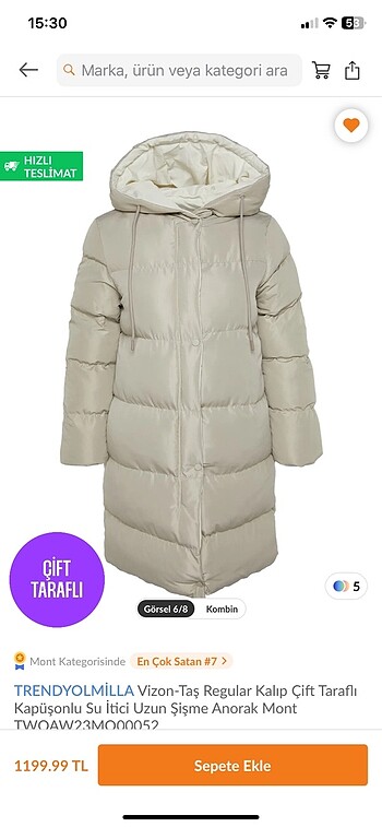 Çift Taraflı Mont