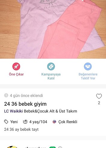 Diğer 5 adet tayt 