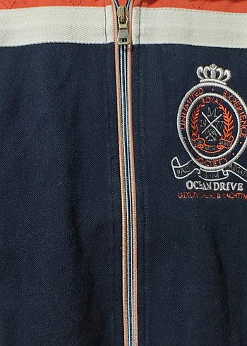 Erkek Turuncu Fermuarlı Sweatshirt - Görsel 5