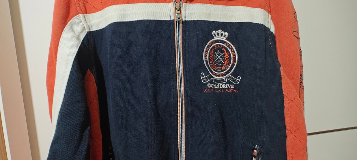 Erkek Turuncu Fermuarlı Sweatshirt - Görsel 5