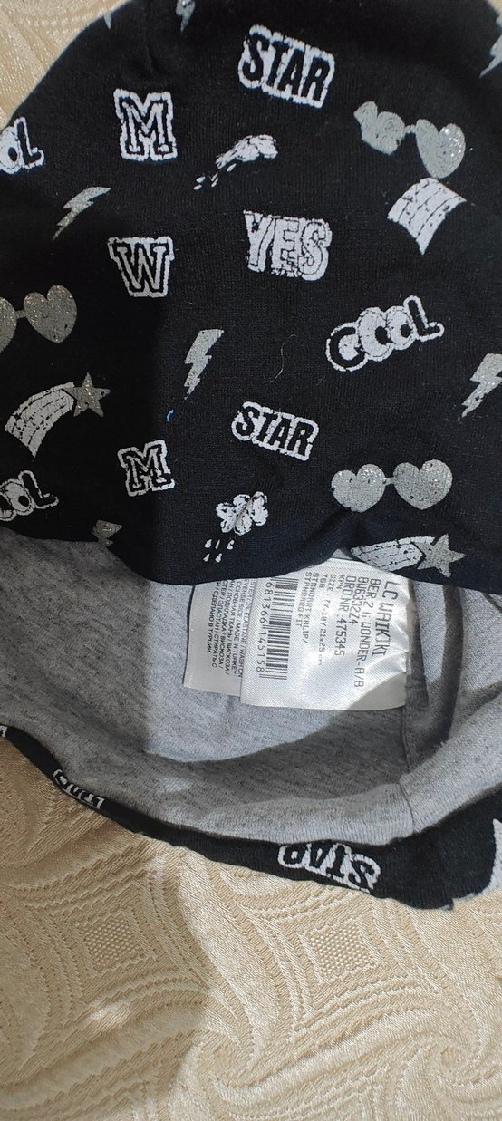 Siyah Erkek Çocuk Payetli Punk Bere - Görsel 2