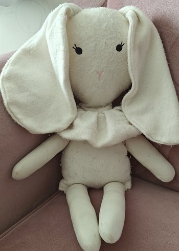 Beyaz Peluş Tavşan Oyuncak - Görsel 2