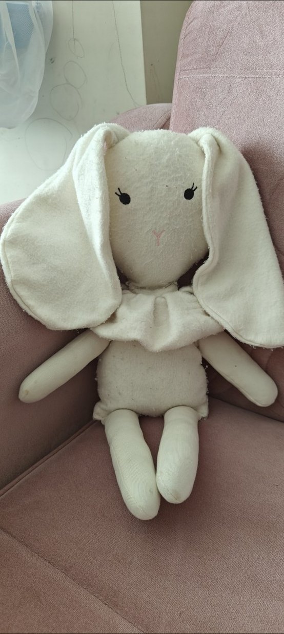 Beyaz Peluş Tavşan Oyuncak - Görsel 2