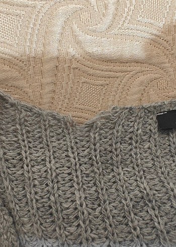 Collezione Gri V Yaka Uzun Örgü Kadın Kazak - Görsel 5