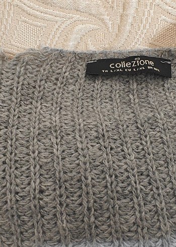 Collezione Gri V Yaka Uzun Örgü Kadın Kazak - Görsel 6