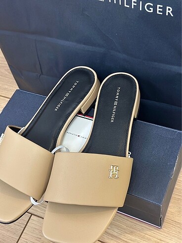 38 Beden camel Renk Tommy Hilfiger Terlik
