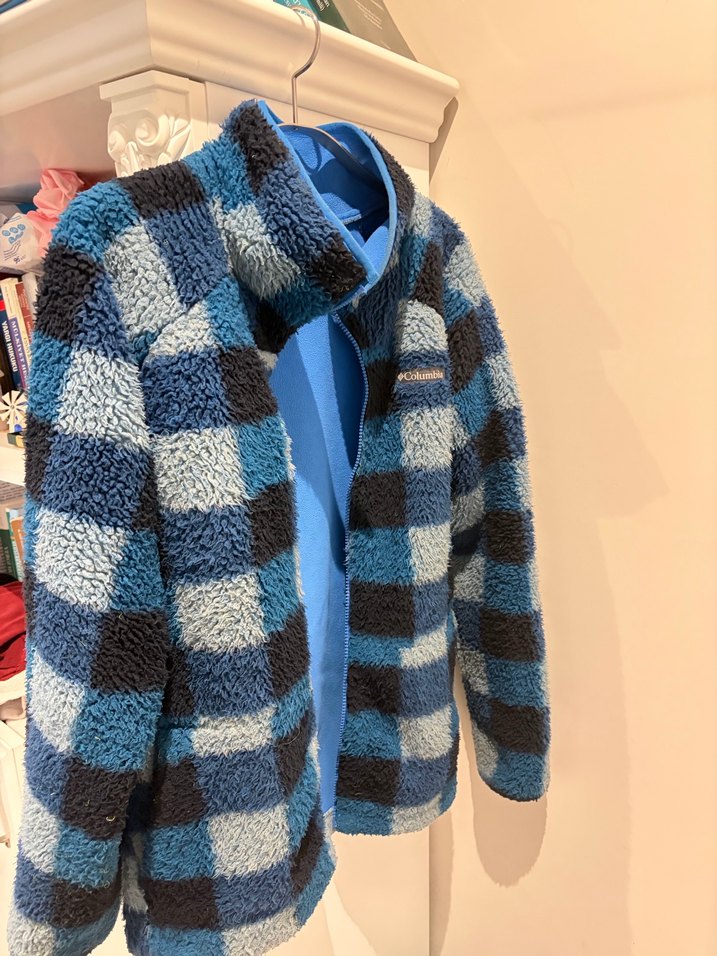 Erkek Çocuk Mavi Kareli Yumuşak Mont - Görsel 2