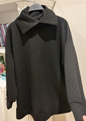 Siyah triko üst standart beden - Görsel 2