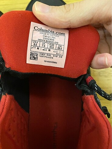 41 Beden siyah Renk Columbia erkek spor ayakkabı