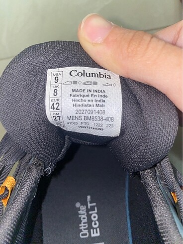 42 Beden mavi Renk Columbia erkek spor ayakkabı 42 numara