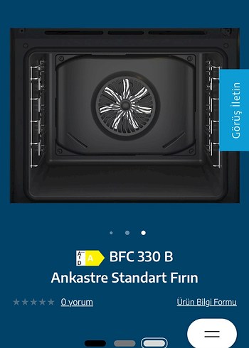Beko BFC 330 B Ankastre Standart Fırın Beyaz (izmir)