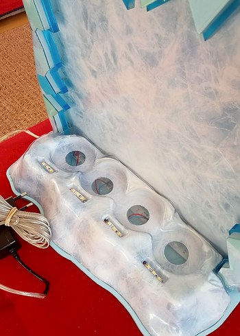 Beden turkuaz Renk Ice Buz Temalı Işıklı Dörtlü Stand